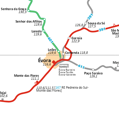 Excerto do mapa 16, na zona de Faro