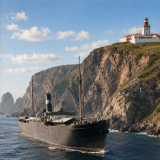 O vapor Corsica junto ao Cabo da Roca